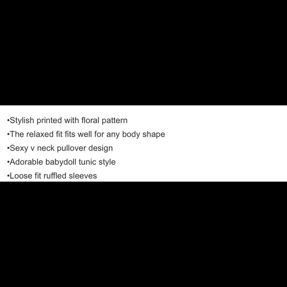 •L• Fall Rustic Boho Peasant Flower Tunic New - Picture 7 of 8